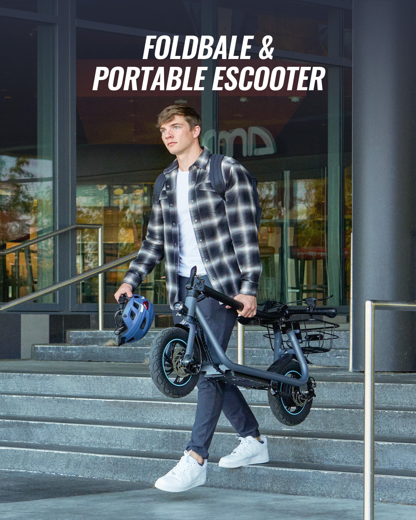 URBANMAX X2 Electric Scooter for Adults with Basket, 12" Adult Electric Scooters for Teens with Max 20 Miles & 18.6MPH Power by 550W, Foldable Electric Scooter for Commuting