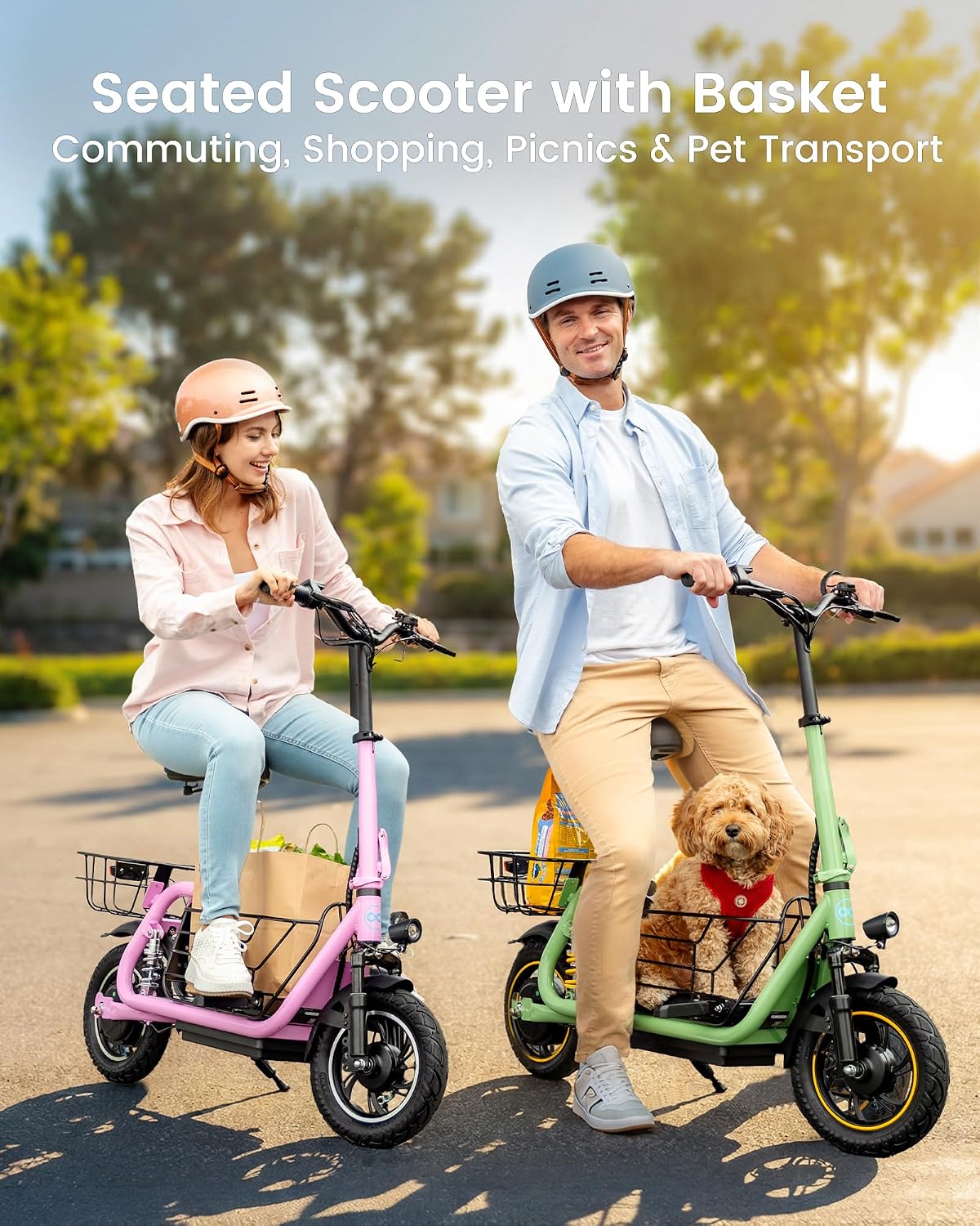 URBANMAX C1Pro Seated E‑Scooter,550W,25 Miles,19MPH,Dual Shock Absorbers