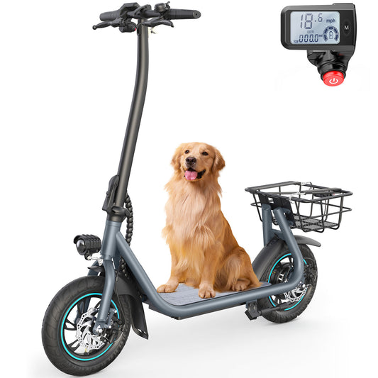 URBANMAX X2 Electric Scooter for Adults with Basket, 12" Adult Electric Scooters for Teens with Max 20 Miles & 18.6MPH Power by 550W, Foldable Electric Scooter for Commuting