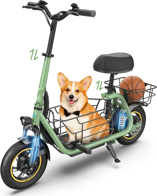 URBANMAX C1Pro Seated E‑Scooter,550W,25 Miles,19MPH,Dual Shock Absorbers