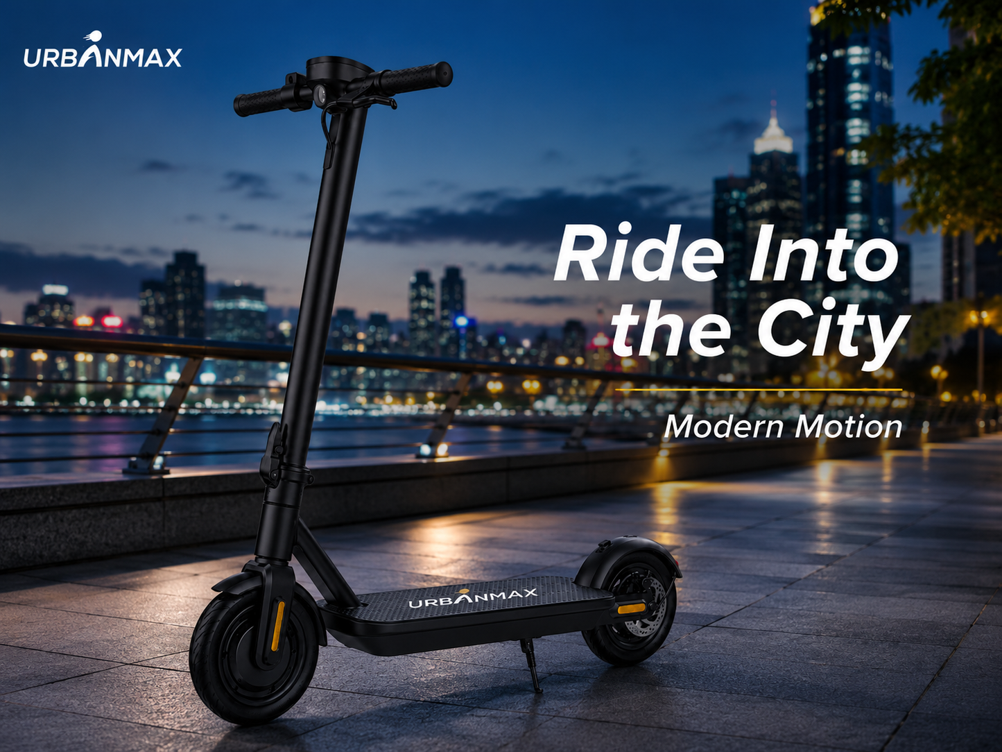 URBANMAX Motor Scooters for Adults, Foldable Electric Scooter with 10-Inch Tires, Up to 25 km/h Speed, 40–60 km Range, 500–800W Motor, Portable Commuting Scooter for City Travel