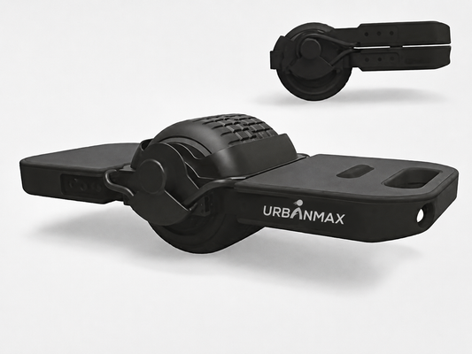 URBANMAX Self-Balancing One-Wheeled Electric Scooters, Foldable Compact Electric Scooter with Built-In Carry Handle, Wide Foot Platforms for Urban Commuting and Portable Travel, Black