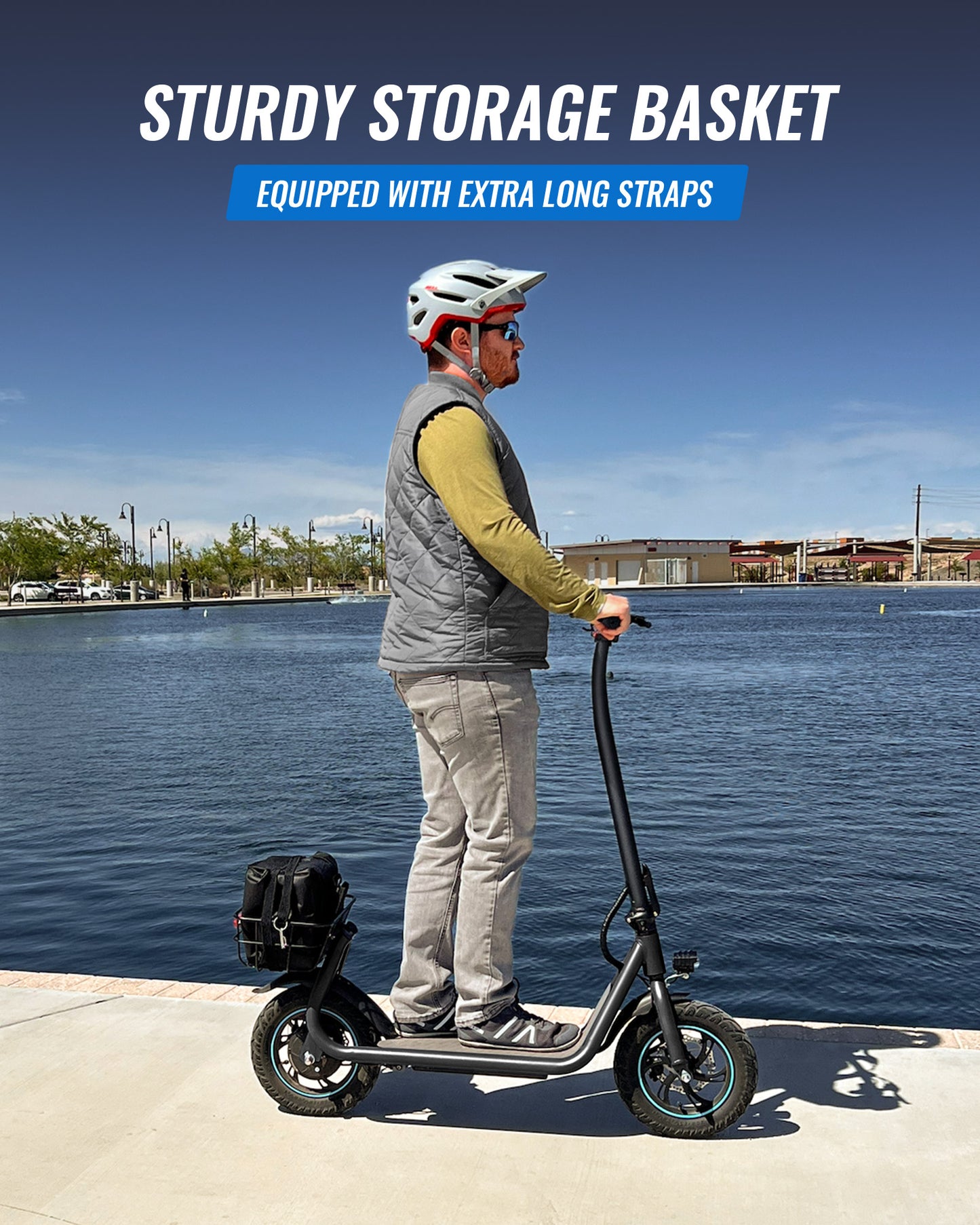 X2 Electric Scooter for Adults with Basket, 12" Adult Electric Scooters for Teens with Max 20 Miles & 18.6MPH Power by 550W, Foldable Electric Scooter for Commuting