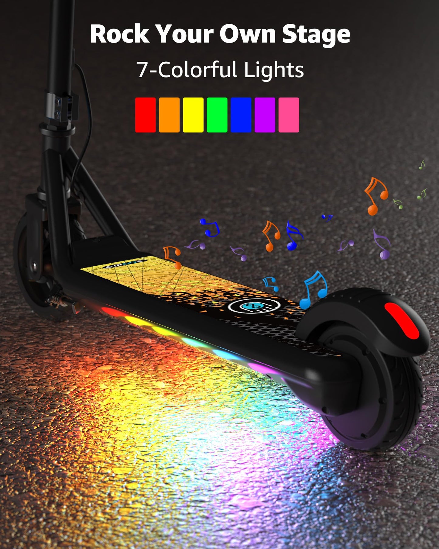 Urbanmax Electric Scooter for Kids, 150W Motor 10mph Speed Electric Scooter with Adjustable Handlebar and LED Lights